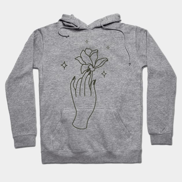 hand and flowers Hoodie by Vintage Dream